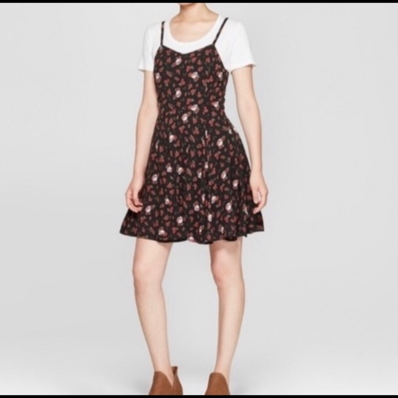Junk Food Clothing Dresses & Skirts - Junk Food Grateful Dead Skater Skulls/Roses Dress